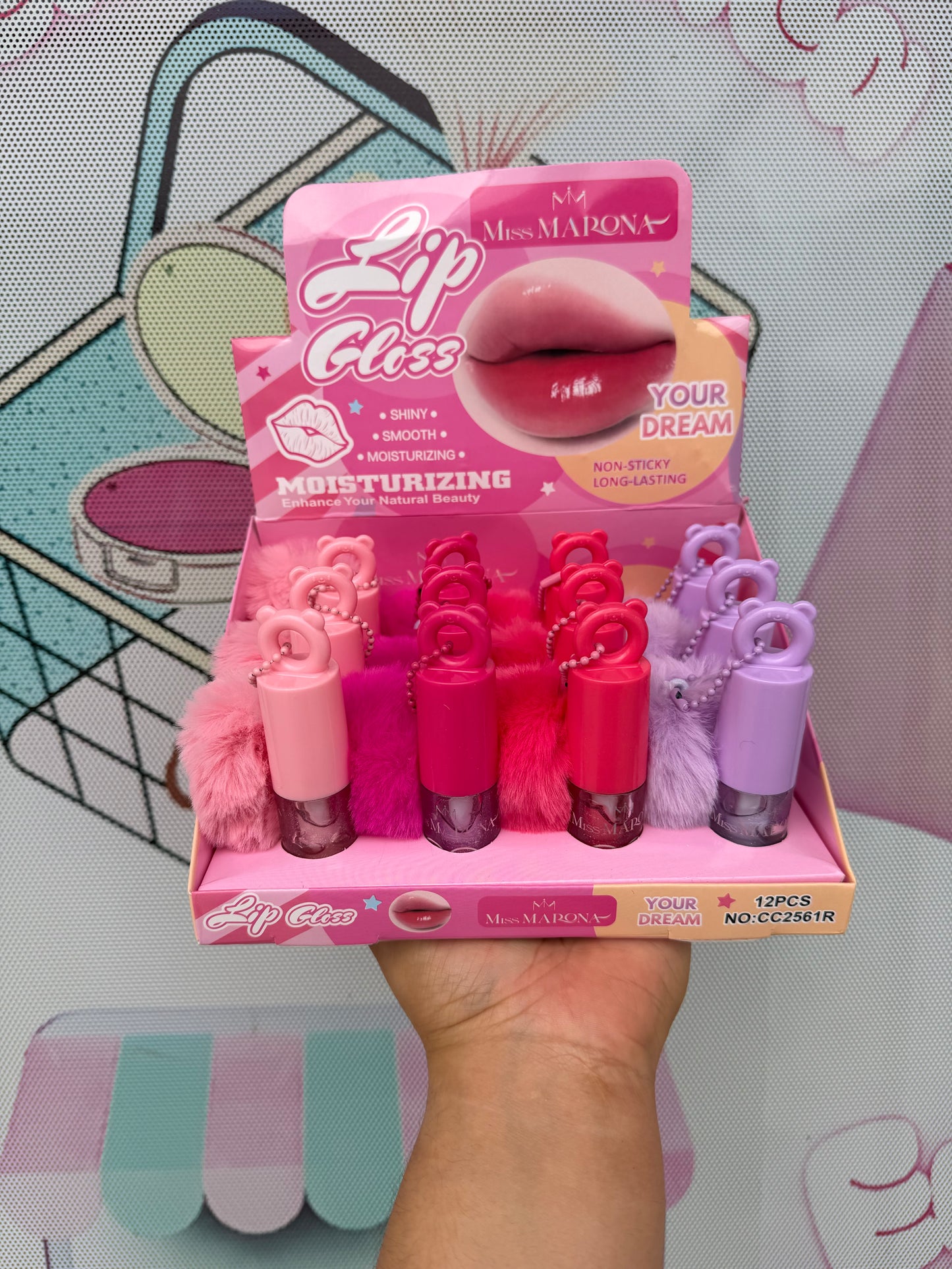 Gloss Llavero Pompón