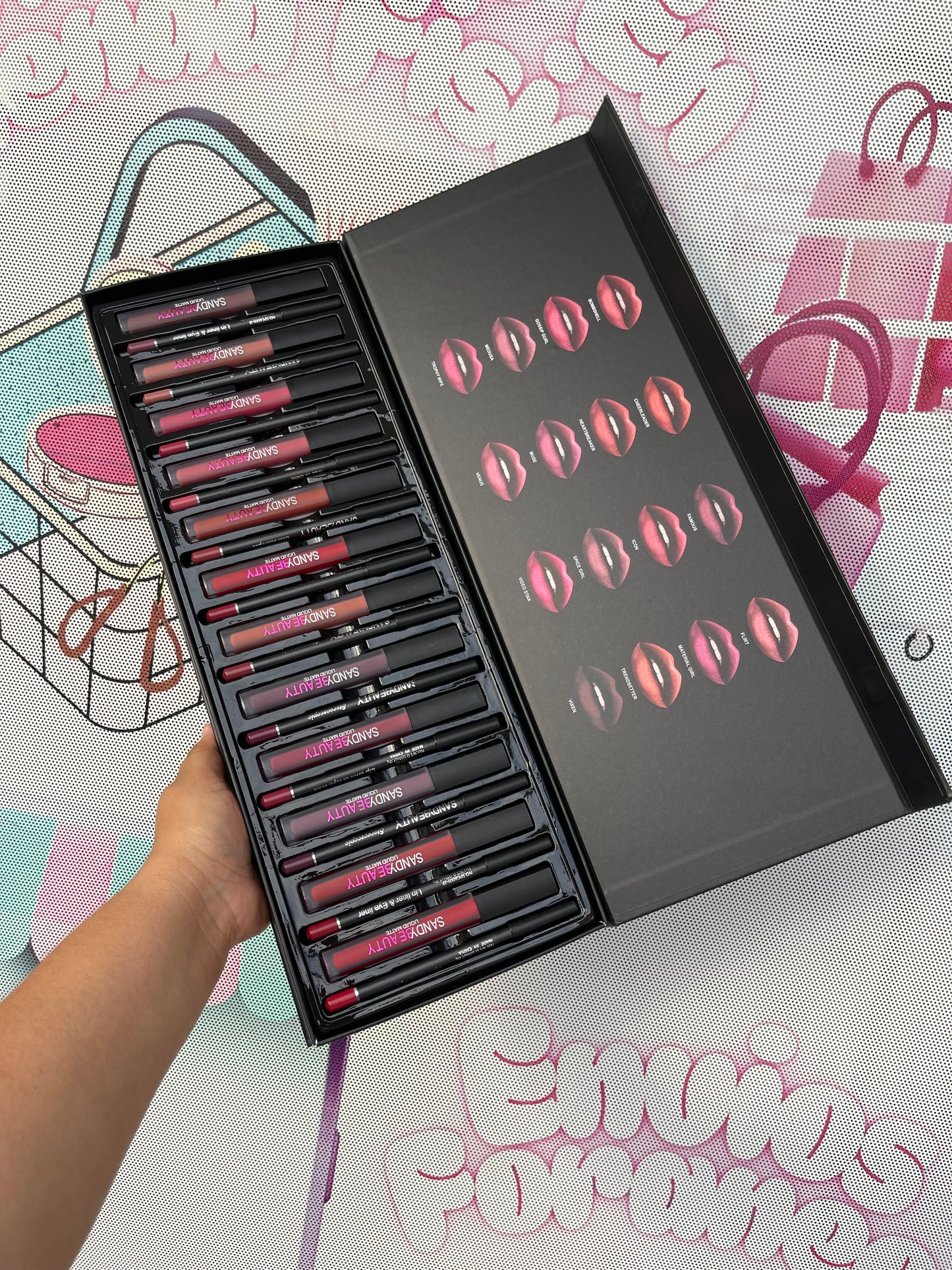 Set Labiales Con Delineador