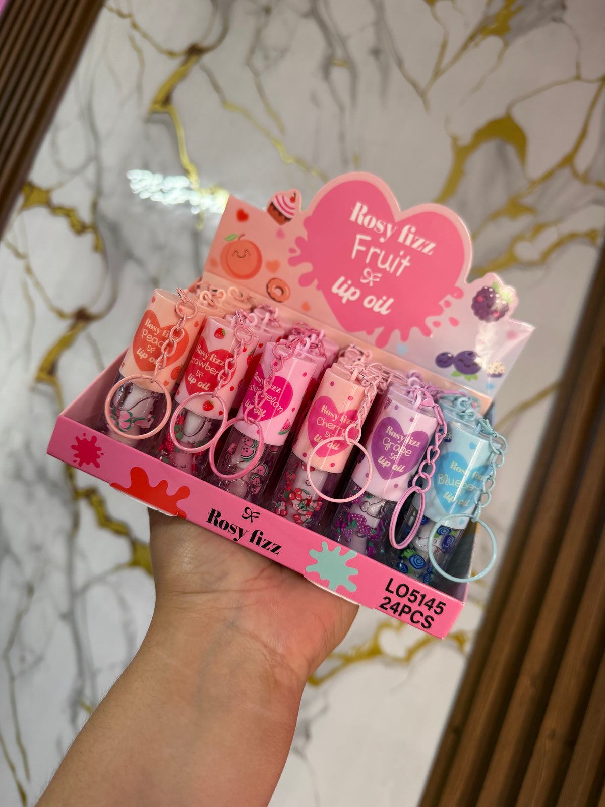 Lip Oil Llavero Frutas